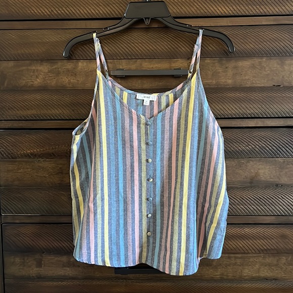 mine Tops - Pastel Striped Tank Top